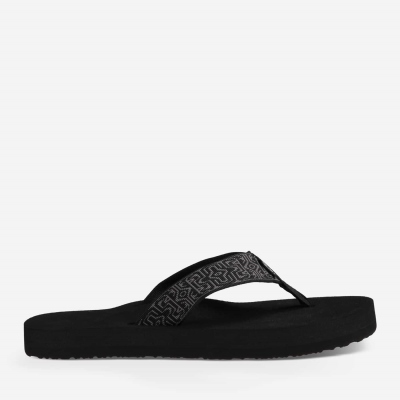 Teva Original Mush - Men's Teva Flip Flops - Black | India (DJGS46087)